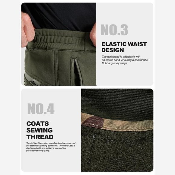 Free Soldier Windproof Softshell Fleece Lined Cargo Snow Pants Men's Sz 42 - Picture 10 of 12